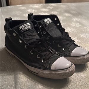 Converse Black and White High-Top Sneakers